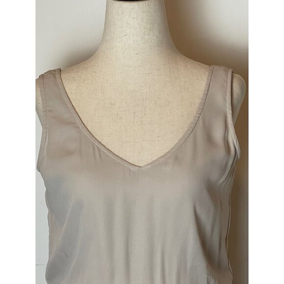 Show Me Your Mumu Taupe Nude Kendall Maxi Side Slit Gown Dress Size XS - Picture 10 of 16